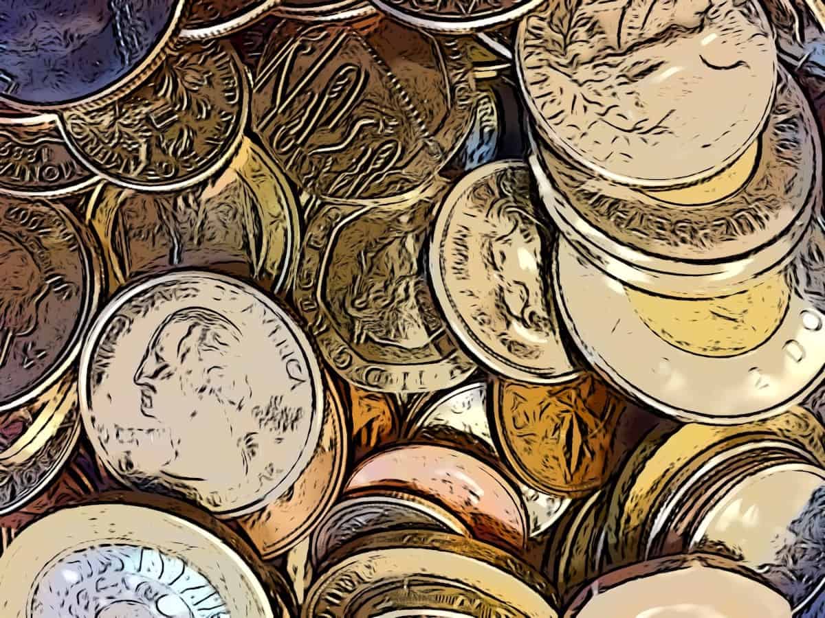 A person looks skeptically at a graphic showing a stablecoin sinking in a sea of crypto charts, with a small percentage indicating 'real-world payments'.