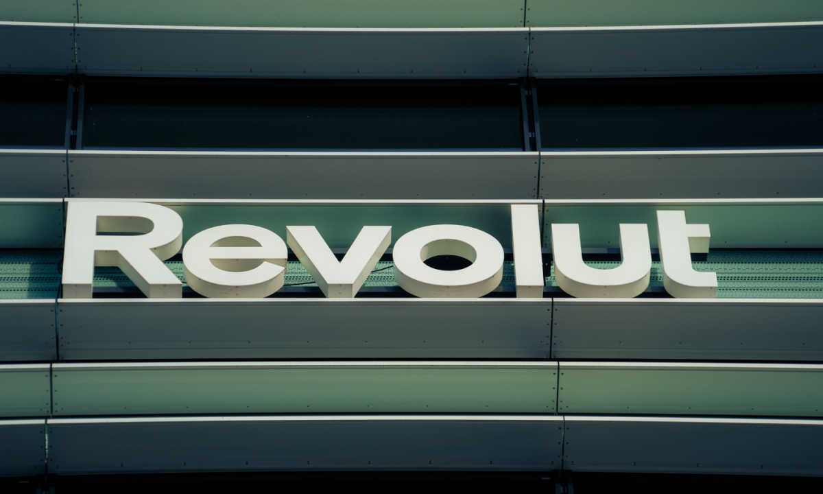 Revolut's mobile app interface displaying financial data and trading options.