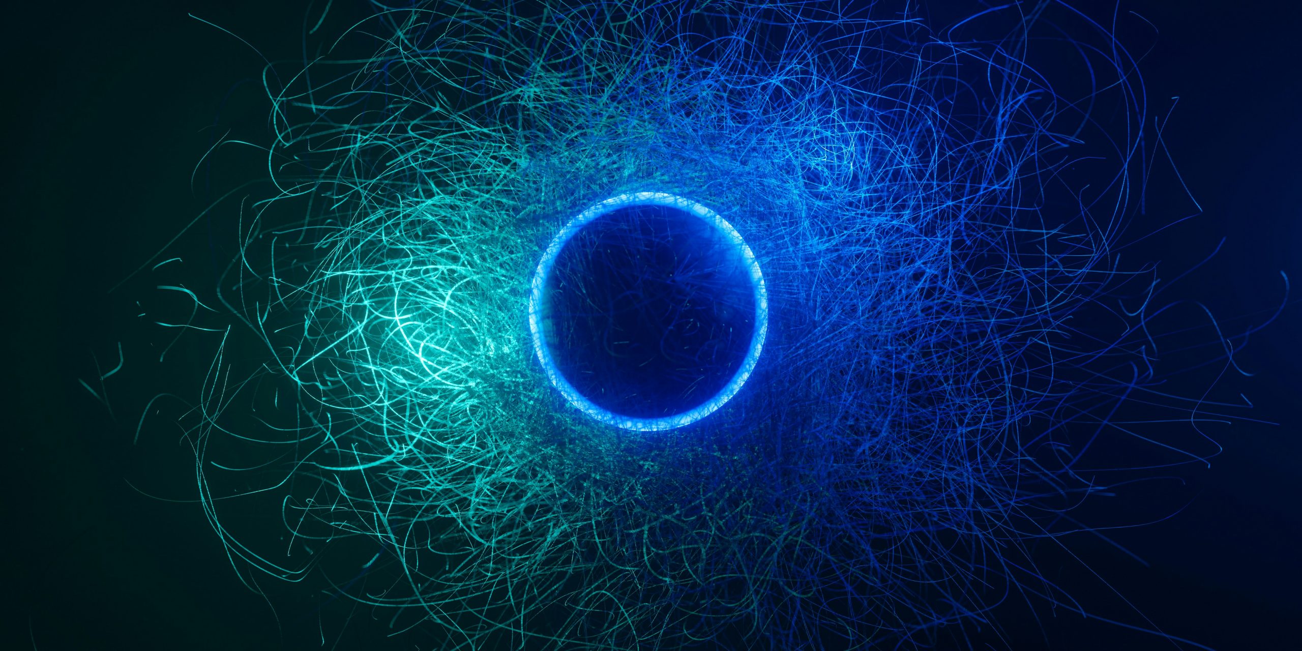 Quantum Bridge Technologies logo with abstract representation of network connections and digital security.