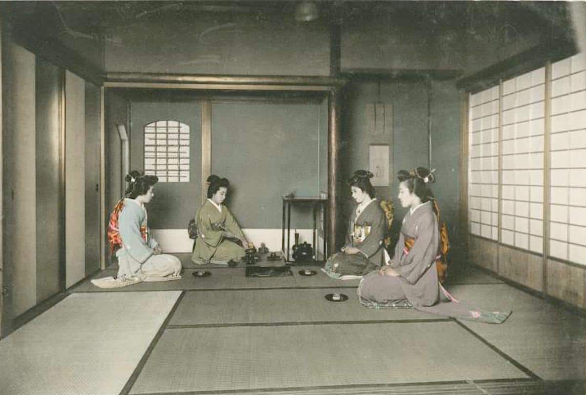 QR code payment terminal in Tokyo store with crypto wallet overlay