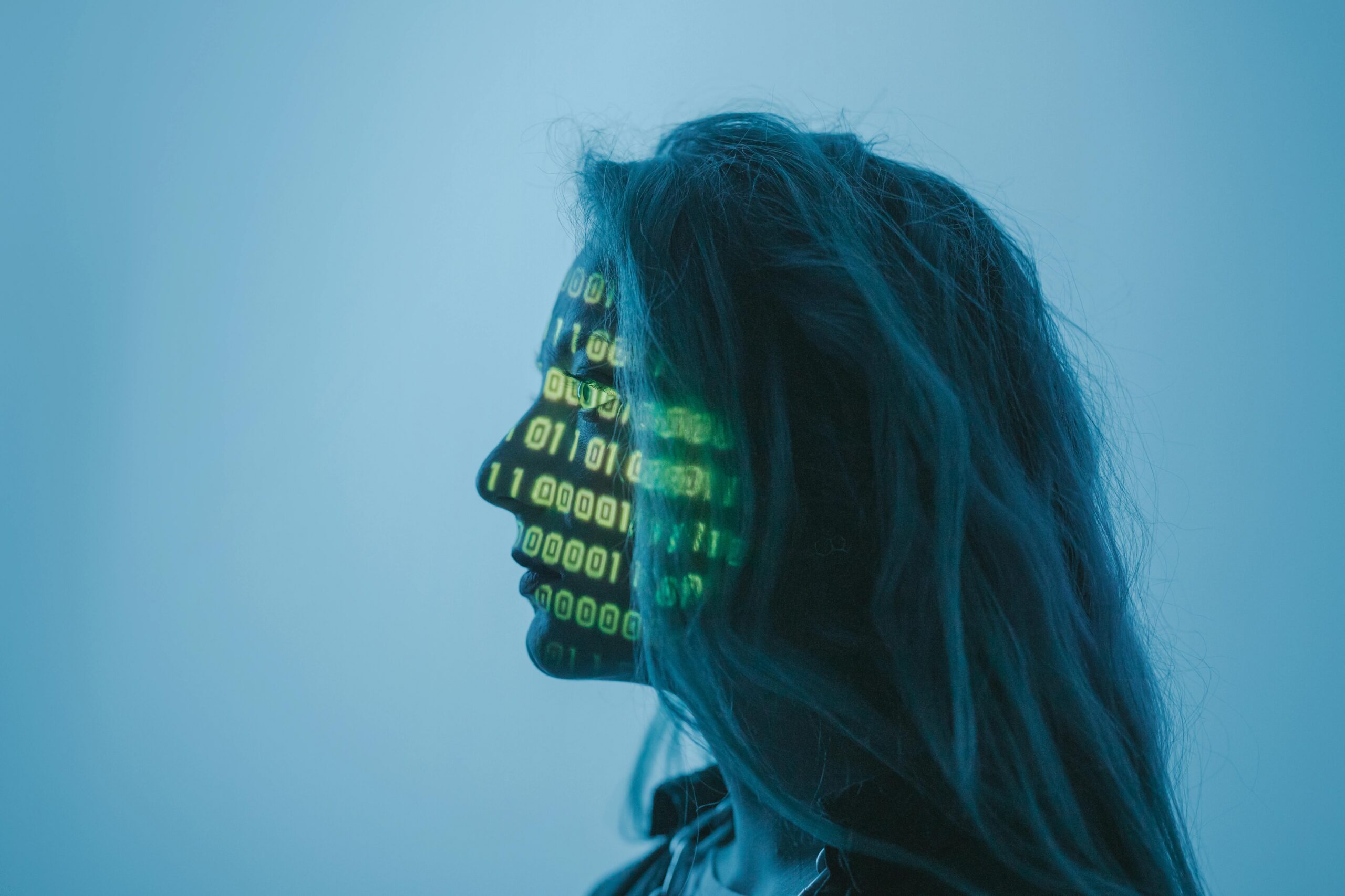Abstract digital network representing AI agents transacting with digital currency.