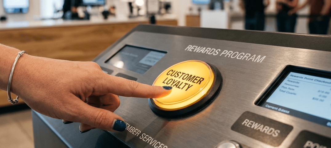 An abstract digital network graphic representing the connection between payments and loyalty data.