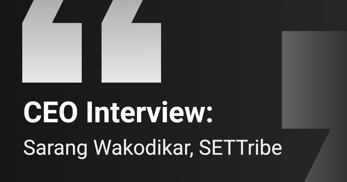 Sarang Wakodikar, Founder/Director of SETTribe, speaking.