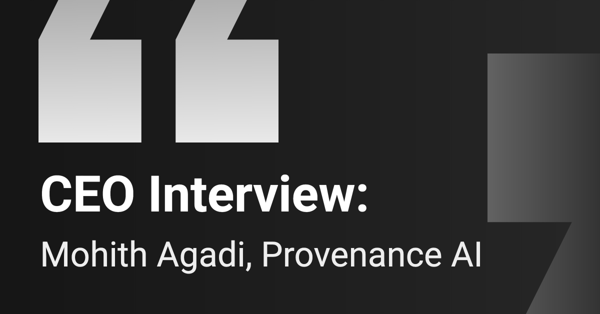 Mohit Agadi, CEO of Provenance AI, in interview on verifying AI-generated content