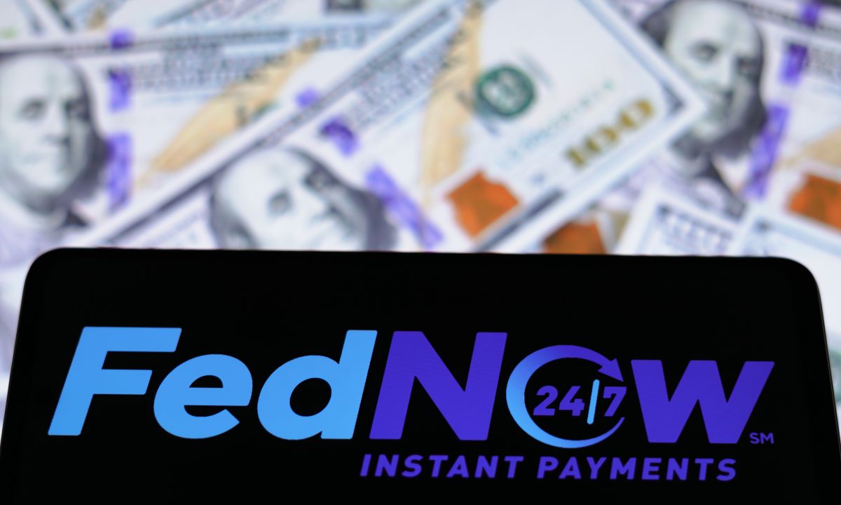 Glowing digital shield blocking fraud arrows around instant payment icons