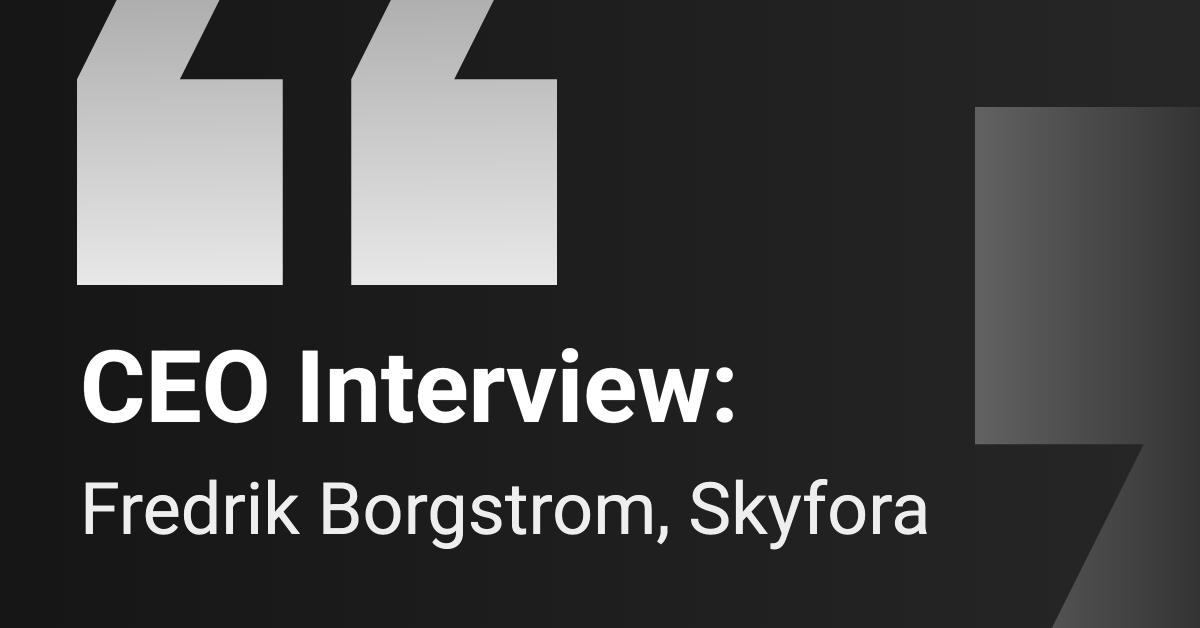 Fredrik Borgstrom, Skyfora-CEO, erklärt Wettersensorik über Funknetze